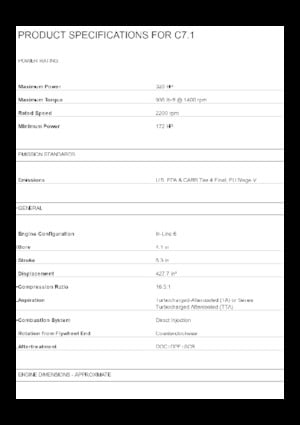 Motoren Caterpillar C7.1