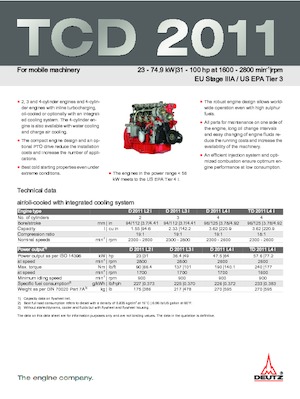 Motoren Deutz D 2011 L4 i