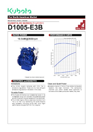 Motoren Kubota D1005-E3B 