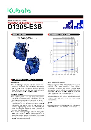 Motoren Kubota D1305