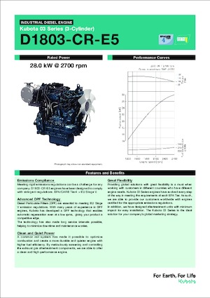 Motoren Kubota D1803-CR-E5