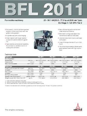 Motoren Deutz F 3 L 2011