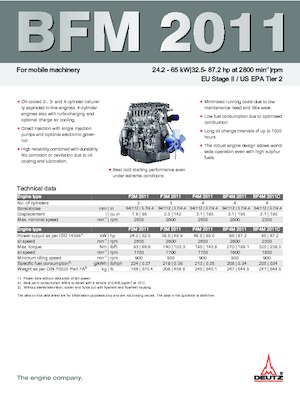 Motoren Deutz F 3 M 2011