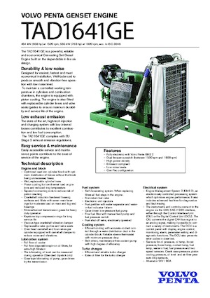 Motoren Volvo Penta TAD1641GE