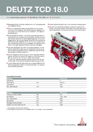 Motoren Deutz TCD 18.0 L6