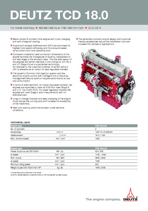 Motoren Deutz TCD 18.0 L6