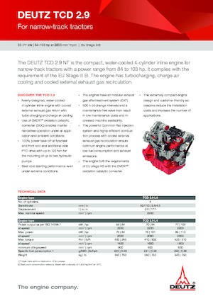 Motoren Deutz TCD 2.9 L4 HP