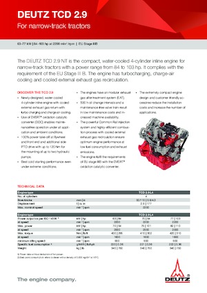 Motoren Deutz TCD 2.9 L4