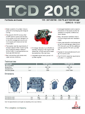 Motoren Deutz TCD 2013 L4 4V