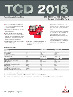 Motoren Deutz TCD 2015 V6