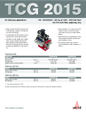 Motoren Deutz TCG 2015 V6