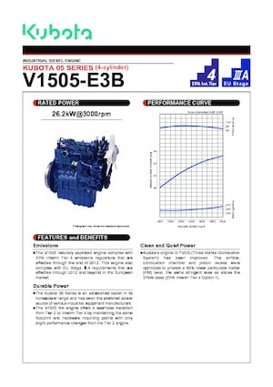Motoren Kubota V1505-E3B