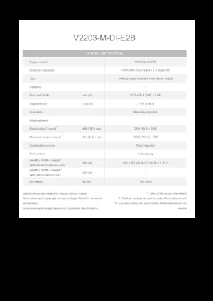 Motoren Kubota V2203-M-DI-E2B
