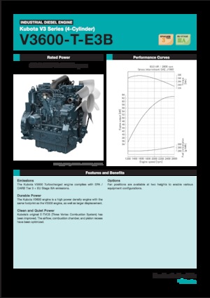 Motoren Kubota V3600-T-E3B