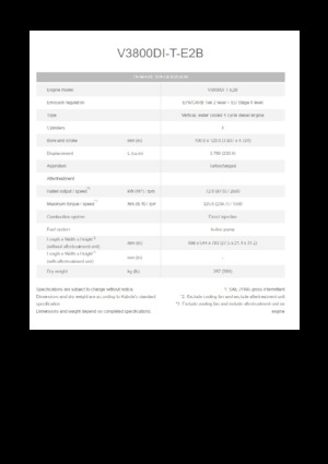 Motoren Kubota V3800DI-T-E2B