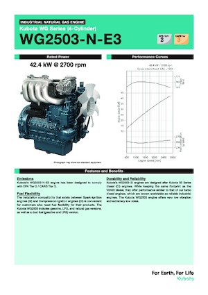 Motoren Kubota WG2503-N-E3