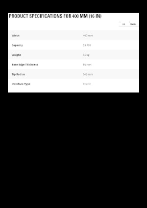 Baggerschaufel Caterpillar 400 MM