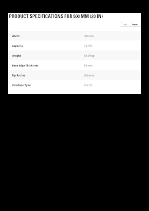 Baggerschaufel Caterpillar 500 MM