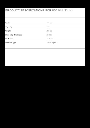 Baggerschaufel Caterpillar 830 MM