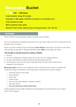 Baggerschaufel Arden R60CT1