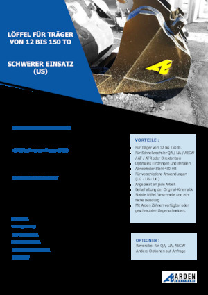 Baggerschaufel Arden R30S31