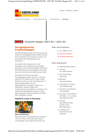 Friedhofsbagger Reform Werke Boki 2051 RC