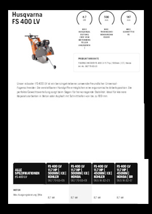Fugenschneider Husqvarna FS 400 LV