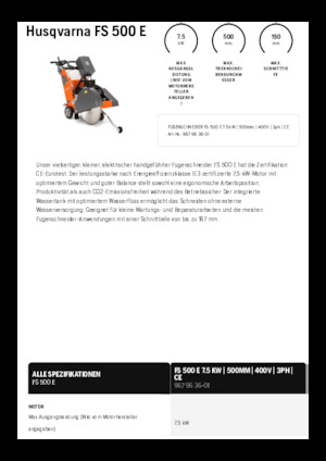 Fugenschneider Husqvarna FS 500 E