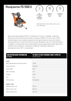 Fugenschneider Husqvarna FS 500 E