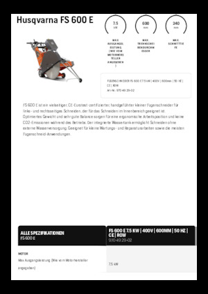 Fugenschneider Husqvarna FS 600 E