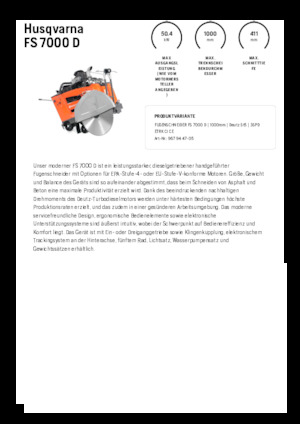 Fugenschneider Husqvarna FS 7000 D