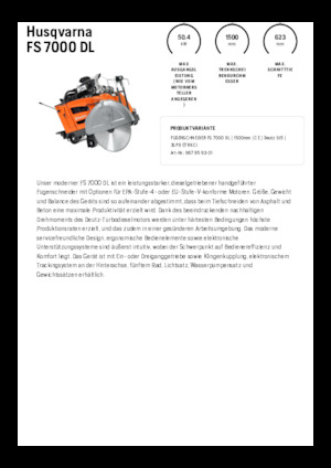 Fugenschneider Husqvarna FS 7000 DL