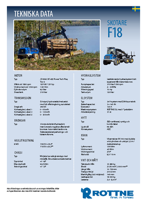 Tragschlepper Rottne F 18