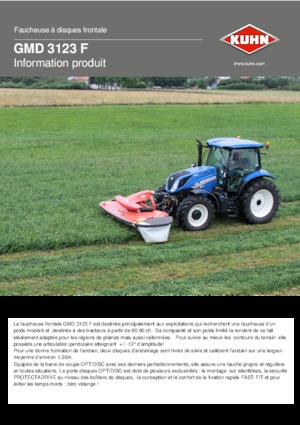 Frontmähwerke Scheiben o. Aufbereiter Kuhn GMD 3123 F-FF