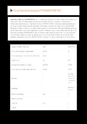 Frontmähwerke Scheiben o. Aufbereiter Pronar PDF 301