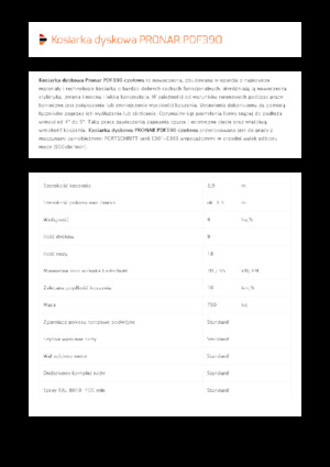 Frontmähwerke Scheiben o. Aufbereiter Pronar PDF 390