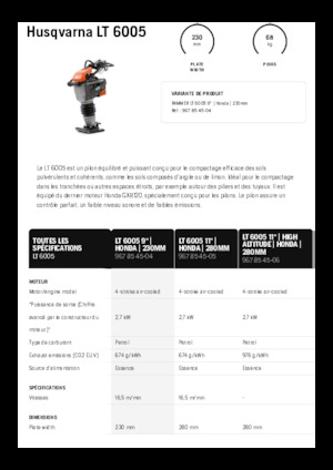 Stampfer, Benzin und Diesel Husqvarna LT 6005