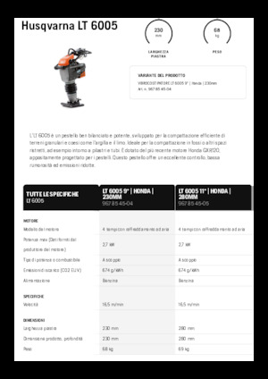 Stampfer, Benzin und Diesel Husqvarna LT 6005