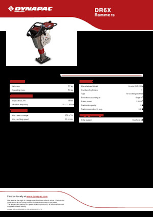 Stampfer, Benzin und Diesel Dynapac DR6X 