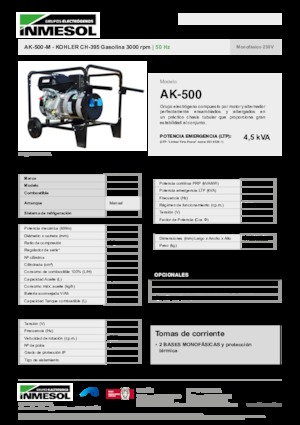 Stromerzeuger, Benzin INMESOL AHS 500-M