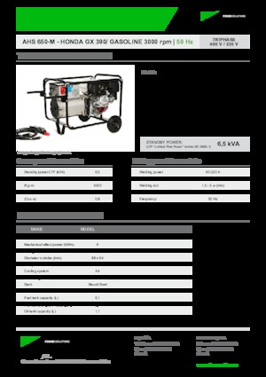 Stromerzeuger, Benzin INMESOL AHS 650-M