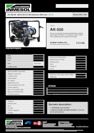 Stromerzeuger, Benzin INMESOL AK-550-M