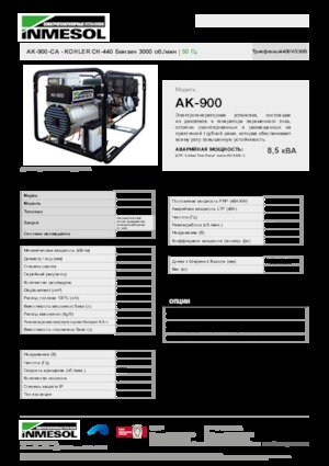 Stromerzeuger, Benzin INMESOL AK-900-CA