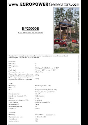 Stromerzeuger, Benzin Europower EP20000E (S)