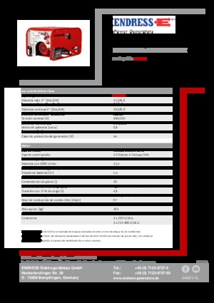 Stromerzeuger, Benzin Endress ESE 1006 DHG-GT ES ISO Duplex