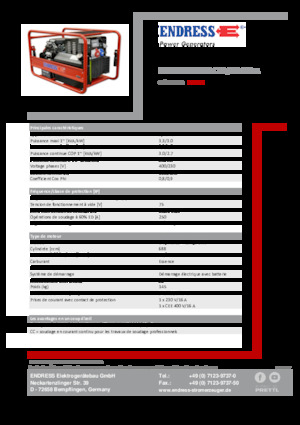 Stromerzeuger, Benzin Endress ESE 1006 SDHS-DC ES / 30-300 A