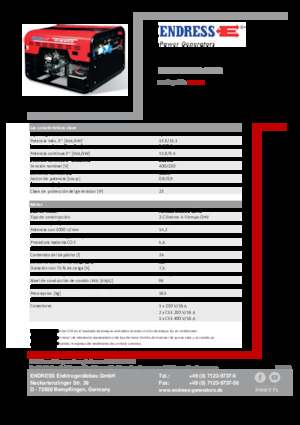 Stromerzeuger, Benzin Endress ESE 1206 DHS-GT ES