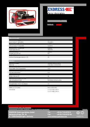 Stromerzeuger, Benzin Endress ESE 1306 DHS-GT ES 