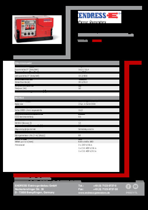 Stromerzeuger, Benzin Endress ESE 1308 DBG ES ISO Duplex Silent