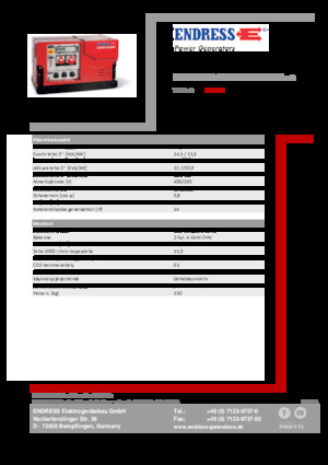 Stromerzeuger, Benzin Endress ESE 1408 DBG ES ISO Duplex Silent